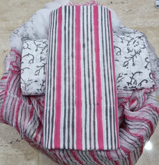 Pure Cotton Printed Salwar Suit With Chiffon Dupatta - 25