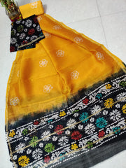 Pure Chanderi Silk Unstitched Suit (Lenght 2.5 Mtr Each Of Top, Bottom & Dupatta) - 11