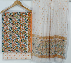 Pure Cotton Printed Salwar Suit With Chiffon Dupatta - 66