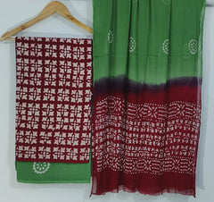 Pure Cotton Printed Salwar Suit With Chiffon Dupatta - 81