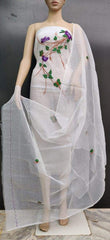 Kota Doria Embroidery Salwar Suit & Dupatta With Bottom - 21